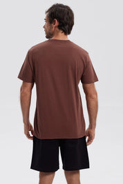 Polera Hombre Básica Café Oscuro