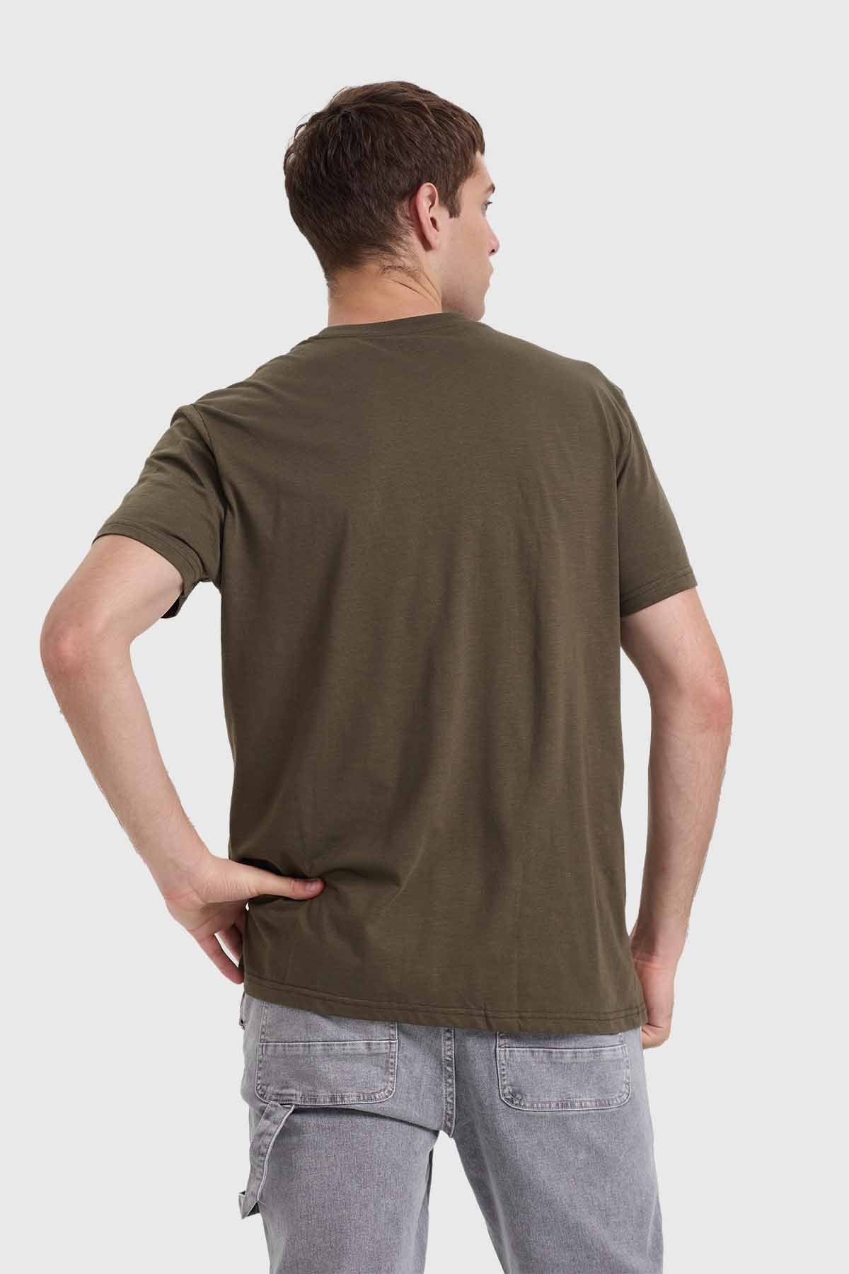 Polera Hombre Pocket Verde Militar