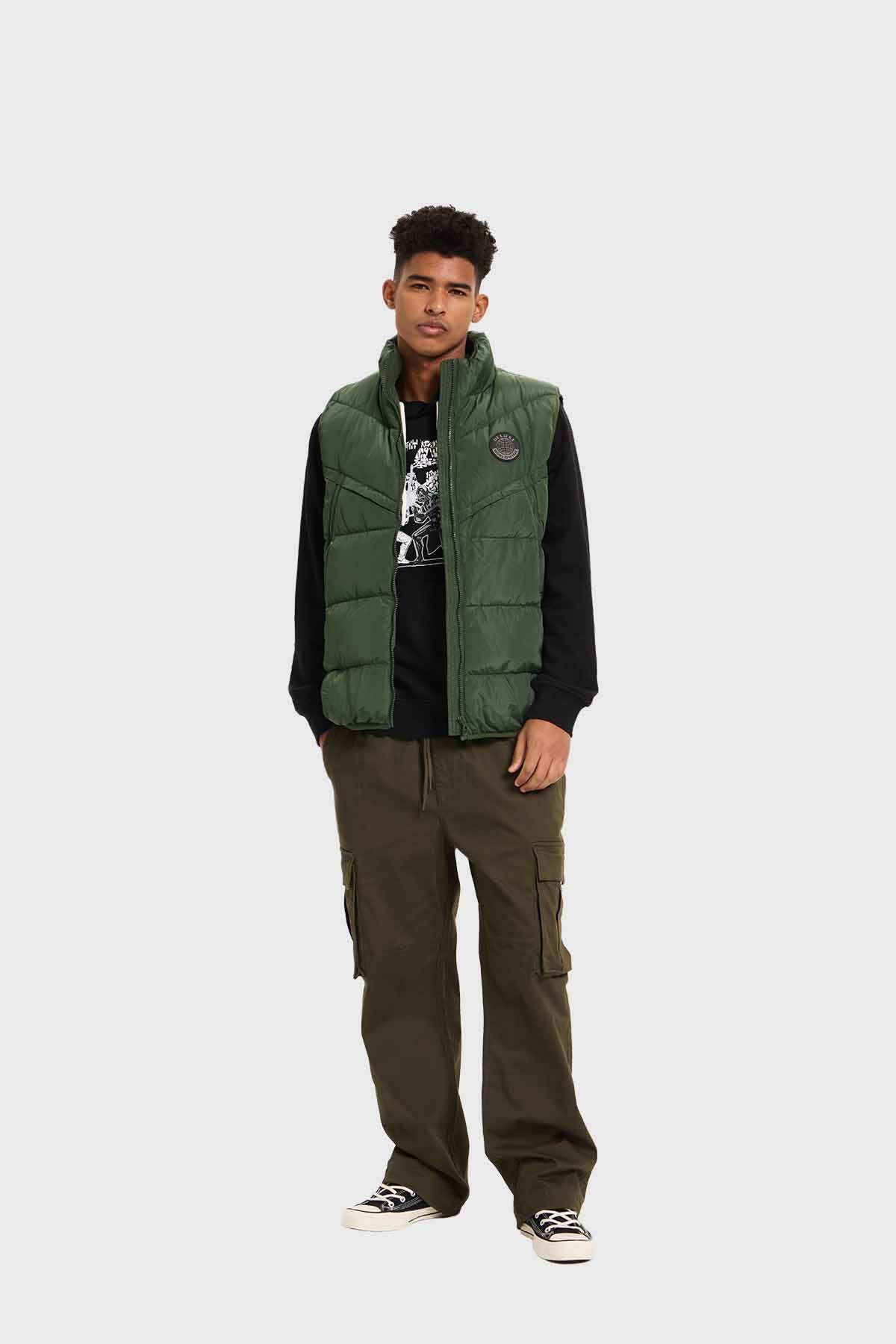 Parka Hombre Con Bolsillo Verde