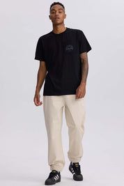 Pantalón hombre jogger twill beige