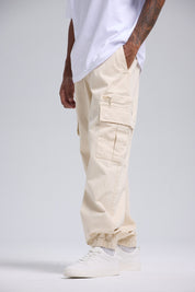 Pantalón Hombre Cargo Jogger Beige