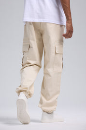 Pantalón Hombre Cargo Jogger Beige