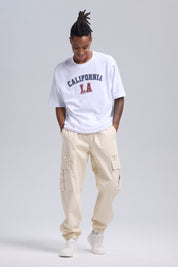 Pantalón Hombre Cargo Jogger Beige