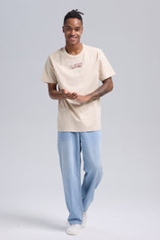 Polera Hombre Print Western Beige