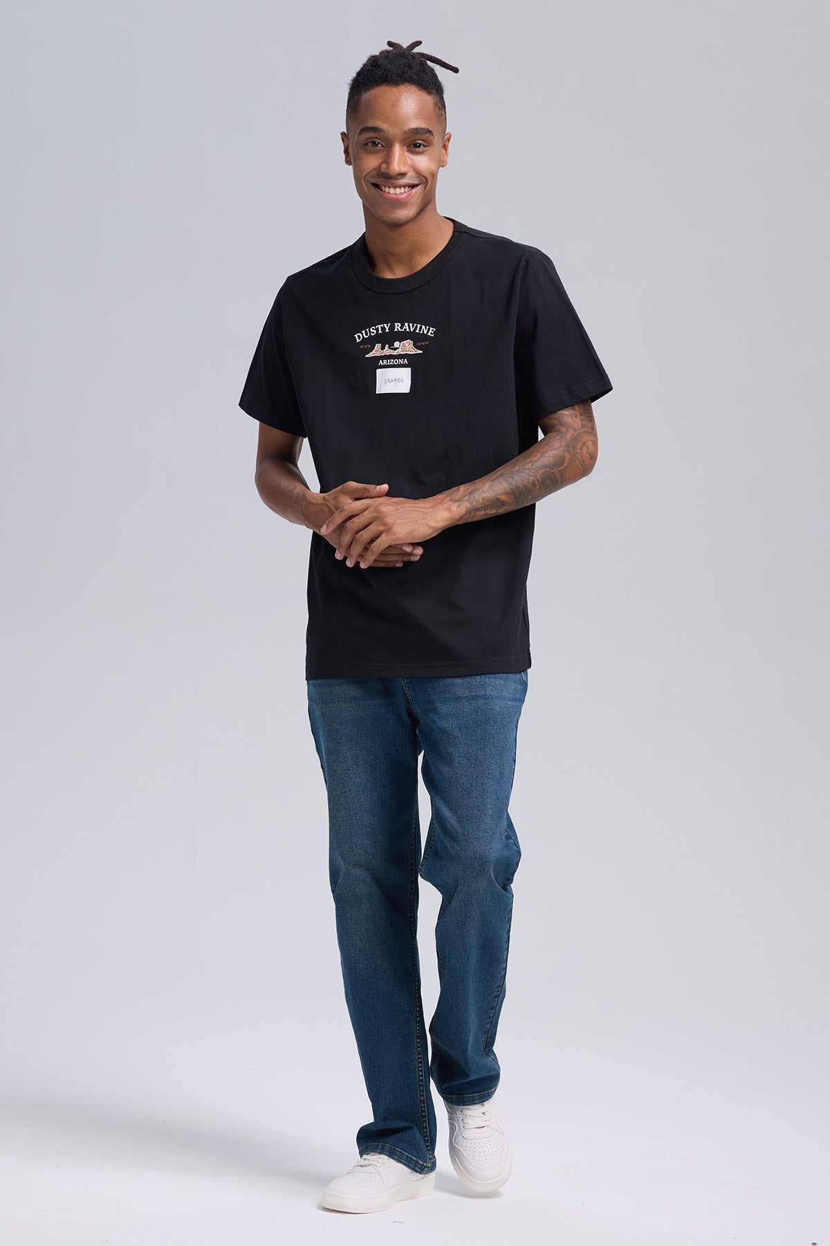 Polera Hombre Print Western Negro