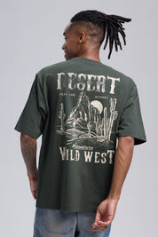 Polera Hombre Print Desert Verde Militar