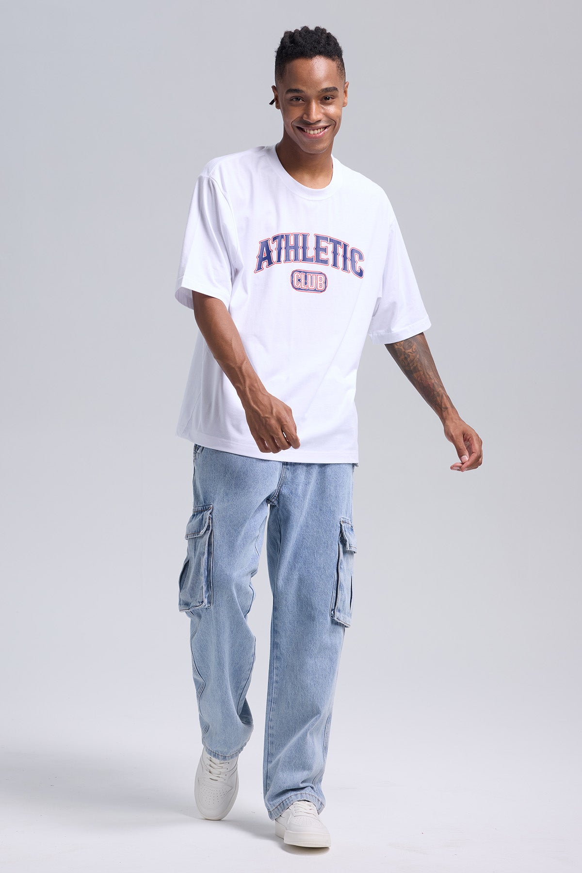 Polera Hombre Print Blanco