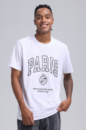 Polera Hombre Estampado Blanco