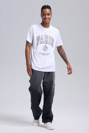 Polera Hombre Estampado Blanco