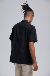 Camisa Hombre Textura Negro