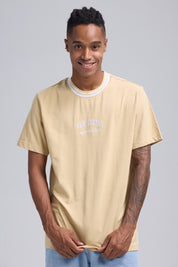 Polera Hombre Print Posicional Beige Oscuro