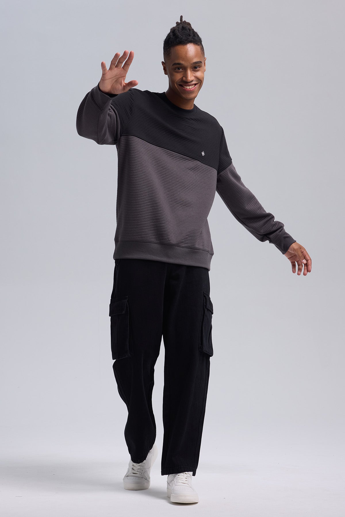 Polerón Hombre Blocking Negro