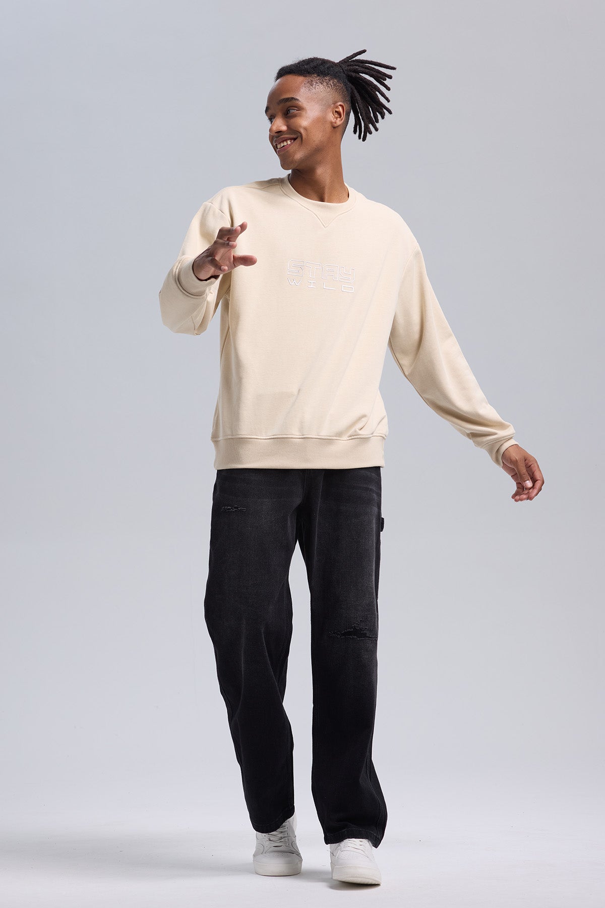 Polerón Hombre Aplicación Beige