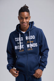 Polerón Hombre Full Zipper Azul