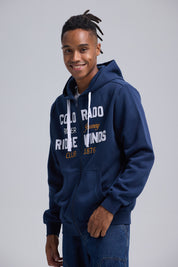 Polerón Hombre Full Zipper Azul