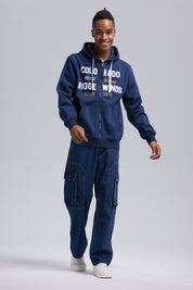 Polerón Hombre Full Zipper Azul