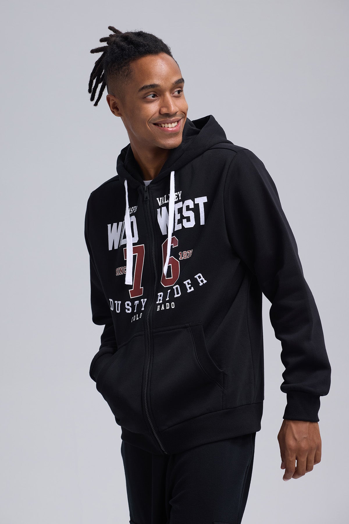 Polerón Hombre Full Zipper Negro