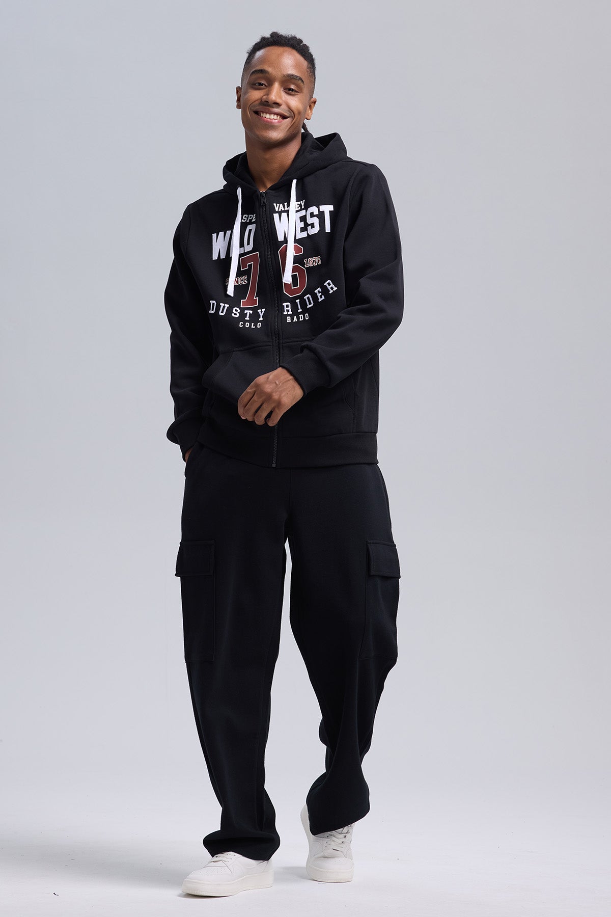 Polerón Hombre Full Zipper Negro