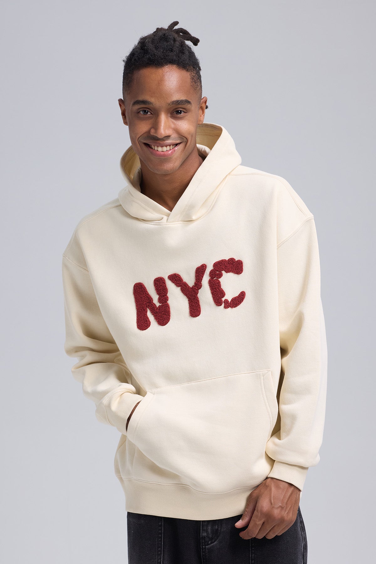 Polerón Hombre Hoodie Beige