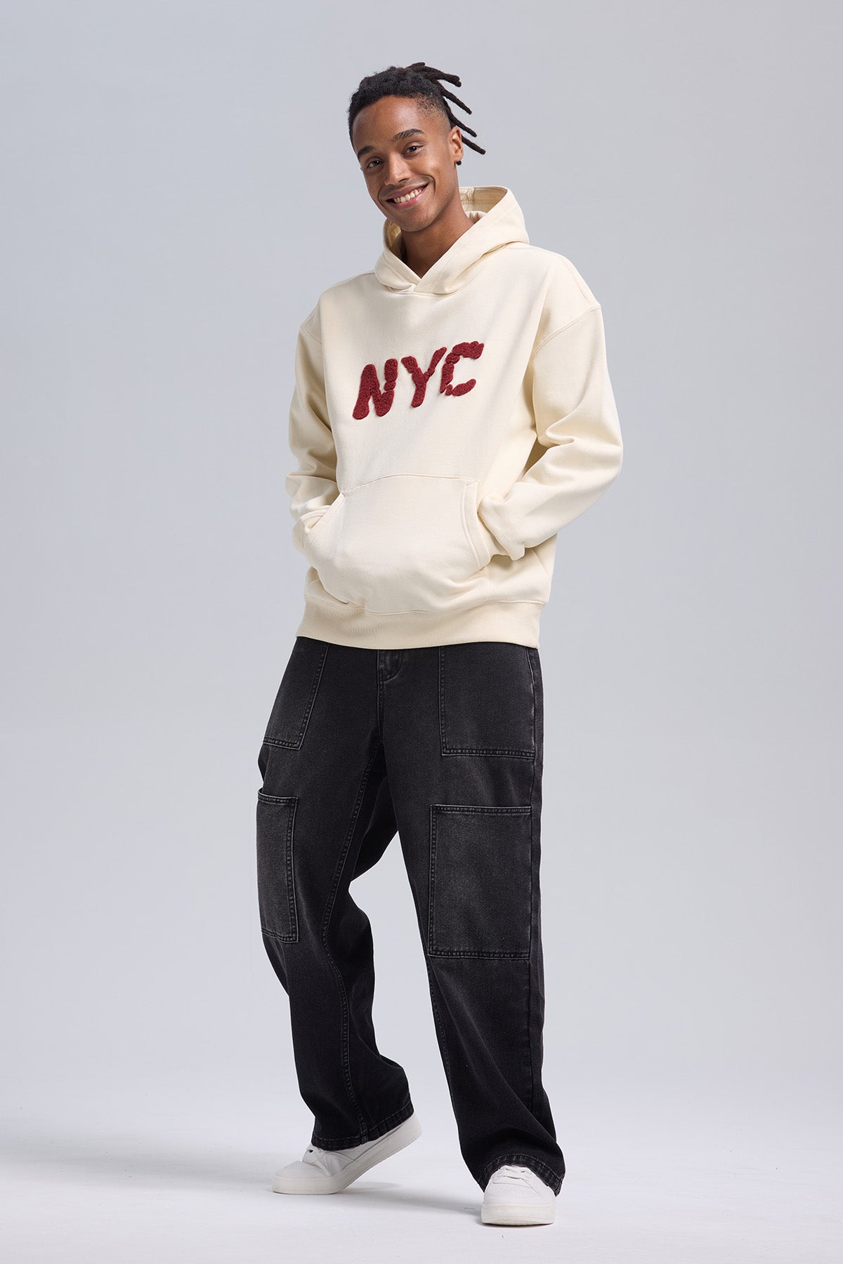 Polerón Hombre Hoodie Beige