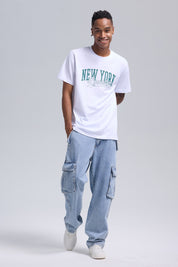 Polera Hombre Print Posicional Blanco