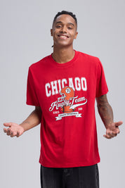 Polera Hombre Print Posicional Rojo