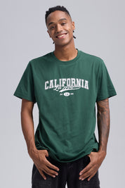 Polera Hombre Print Posicional Verde