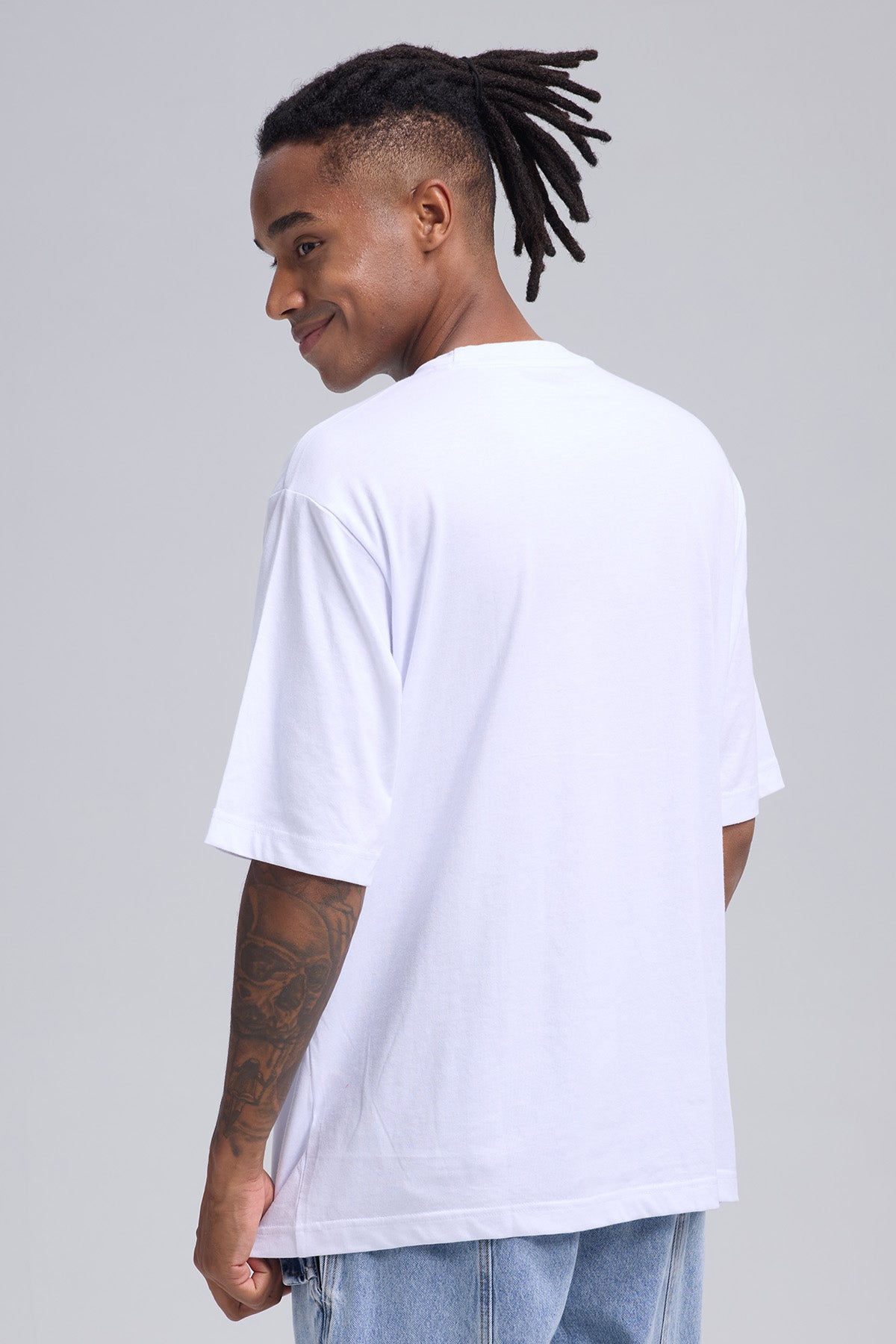 Polera Hombre Print Central Blanco