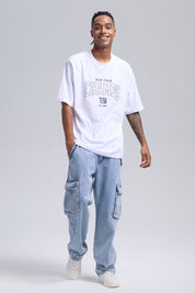 Polera Hombre Print Central Blanco