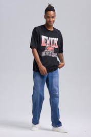 Polera Hombre Print Central Negro