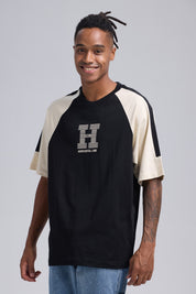 Polera Hombre Manga Contratono Negro