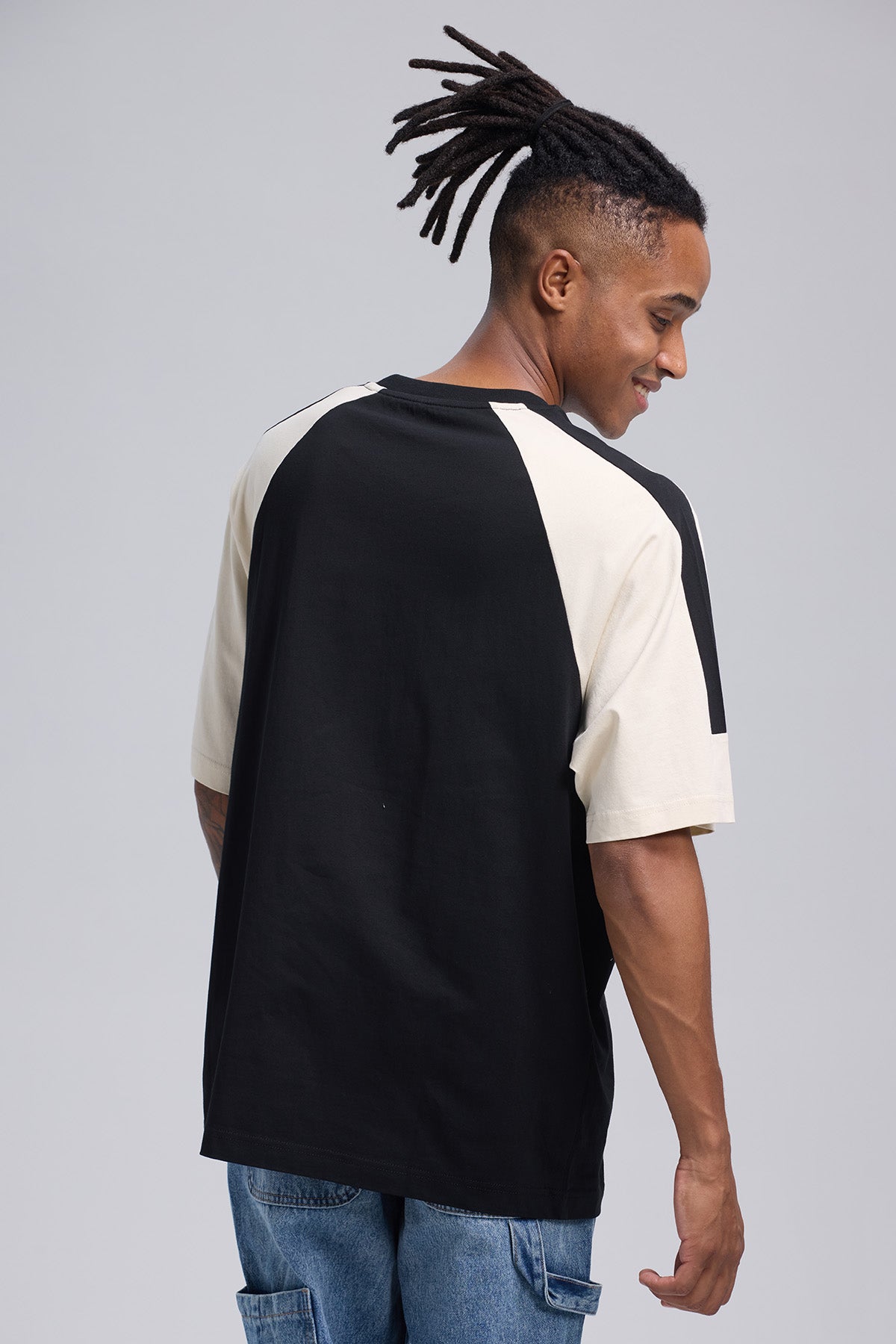 Polera Hombre Manga Contratono Negro