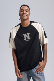 Polera Hombre Manga Contratono Negro