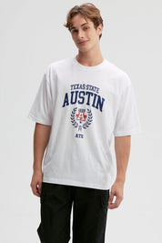 Polera Hombre Print Central Blanco