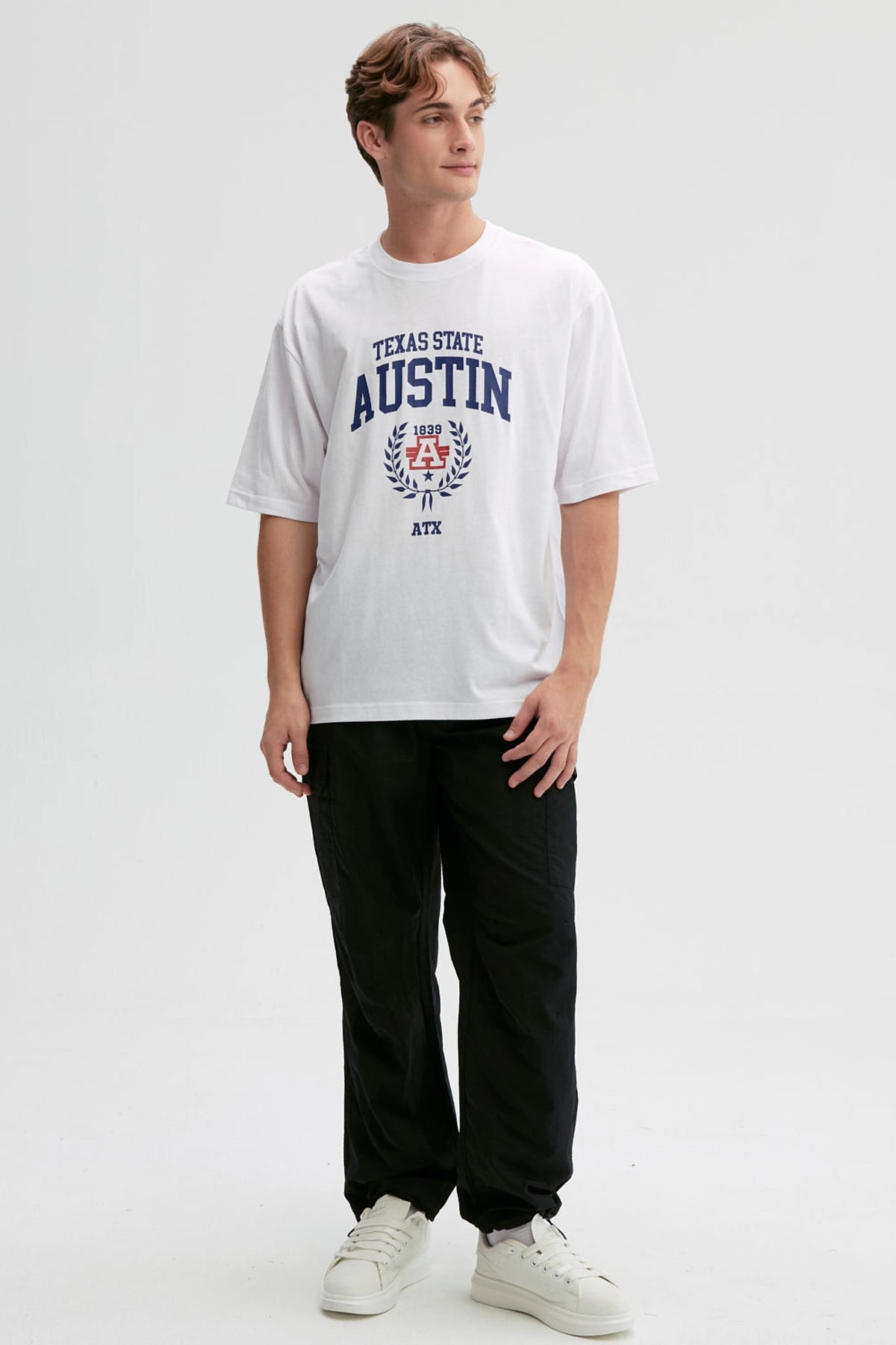 Polera Hombre Print Central Blanco