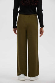Pantalón Mujer Recto Cordones Verde