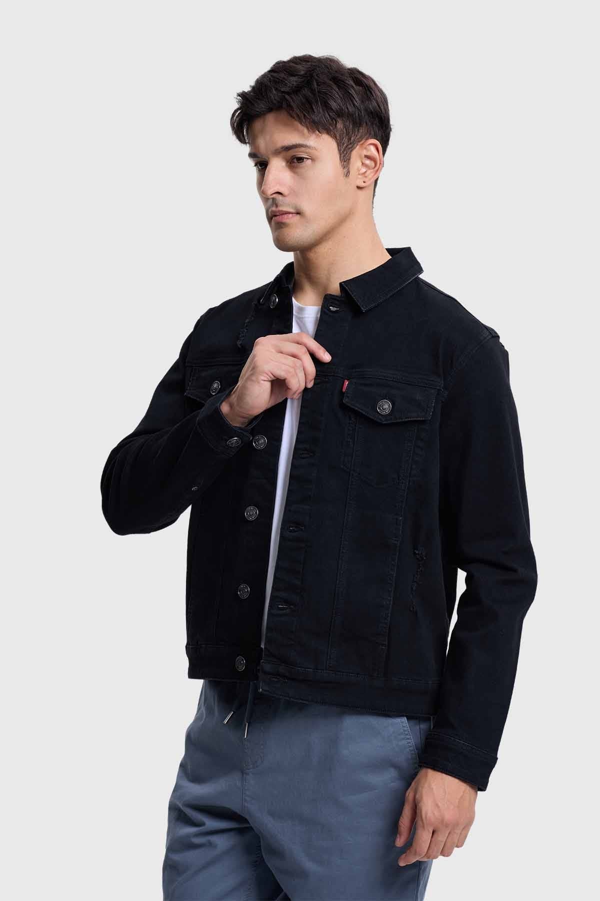 CHAQUETA HOMBRE ROTURAS NEGRO