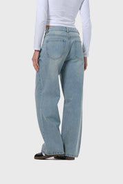 JEANS MUJER BAGGY AZUL