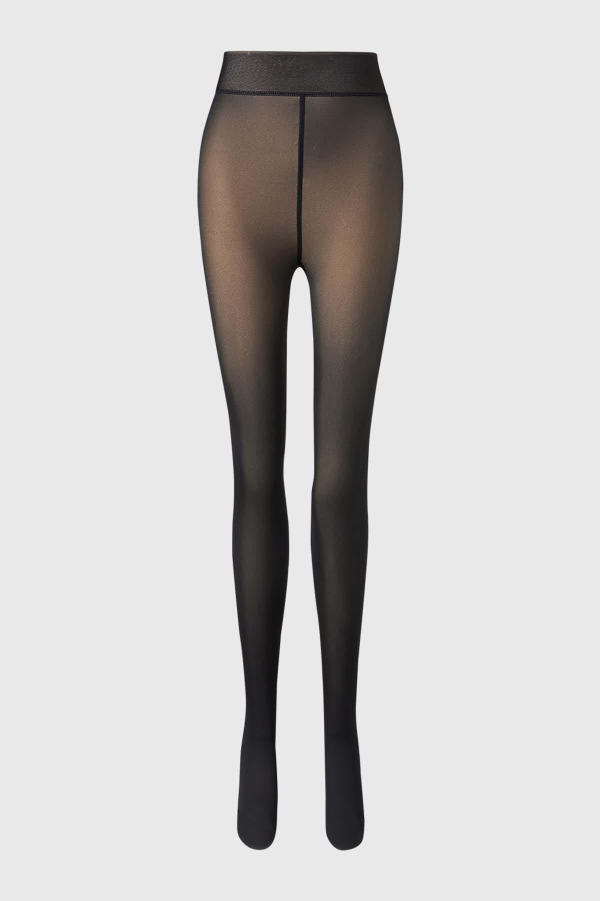 Pantys Mujer Efecto Piel Térmica Mujer Negro