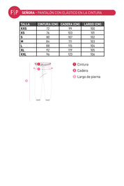 PANTALÓN MUJER CON PRETINA ELÁSTICA NEGRO