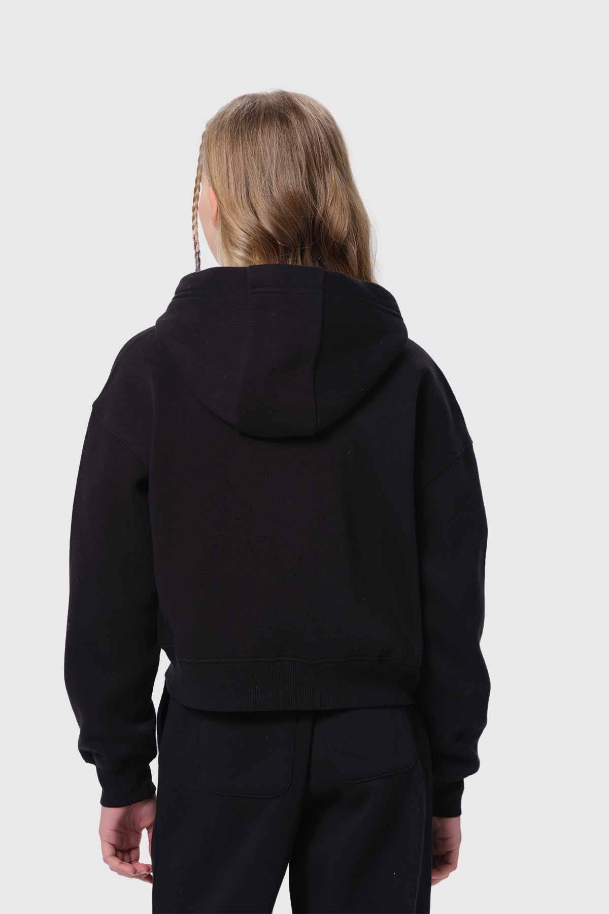Polerón Niña Print Negro