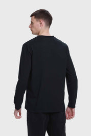 Polera Hombre Con Bolsillo Negro