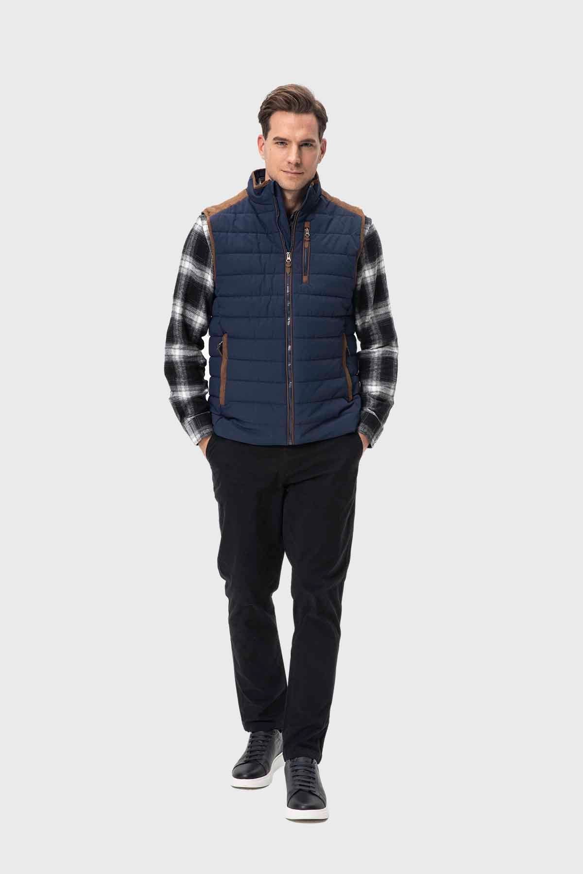 Parka Hombre Con Bolsillos Azul