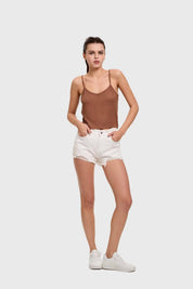 Polera Mujer Pabilo Crop Café