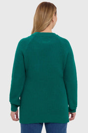 Sweater Mujer Calado Verde
