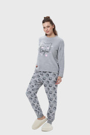 Pijama Mujer Animal Gris