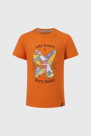 Polera Niño Básico Naranjo