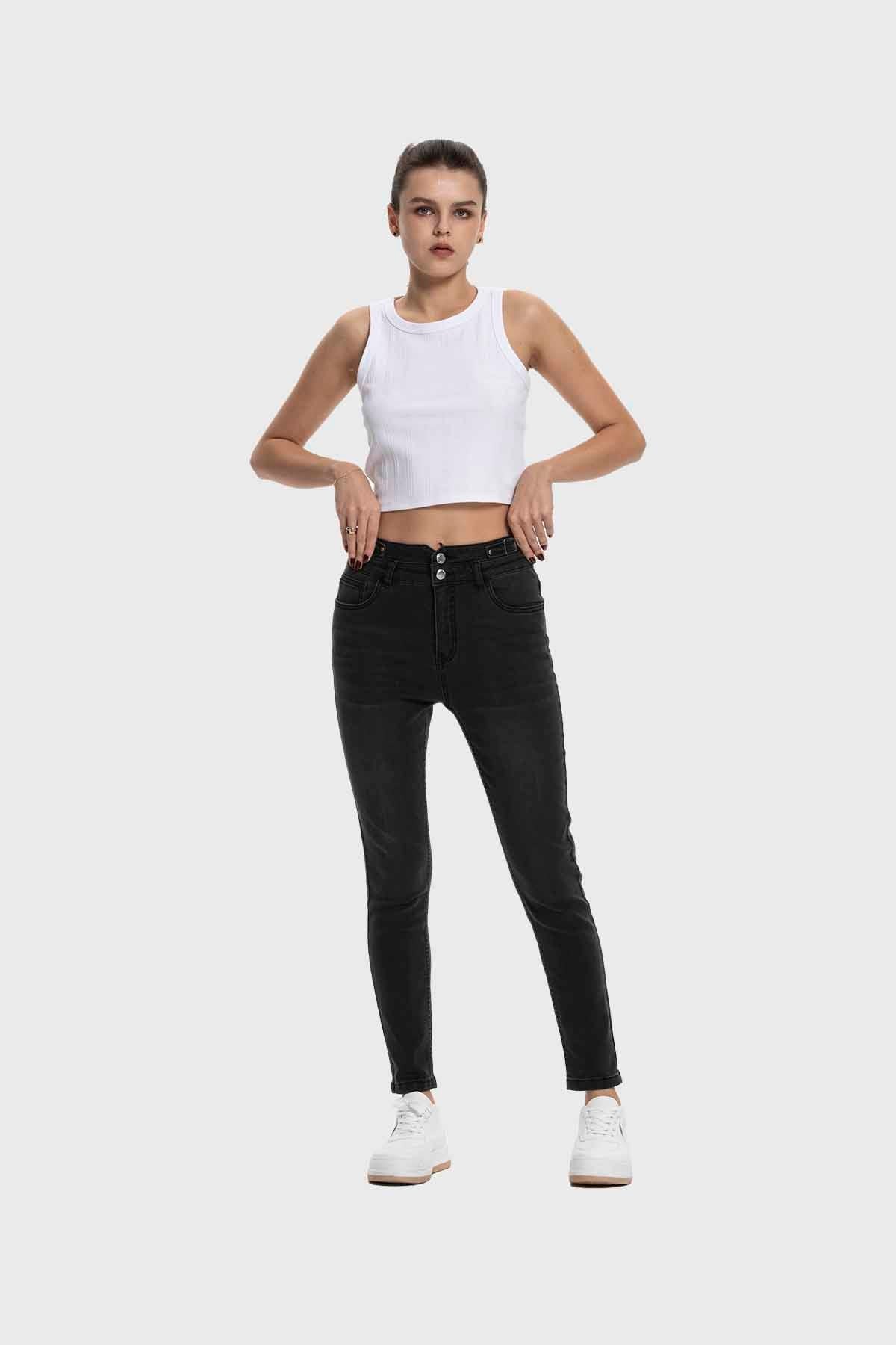 Jeans Mujer Skinny Ajuste Negro