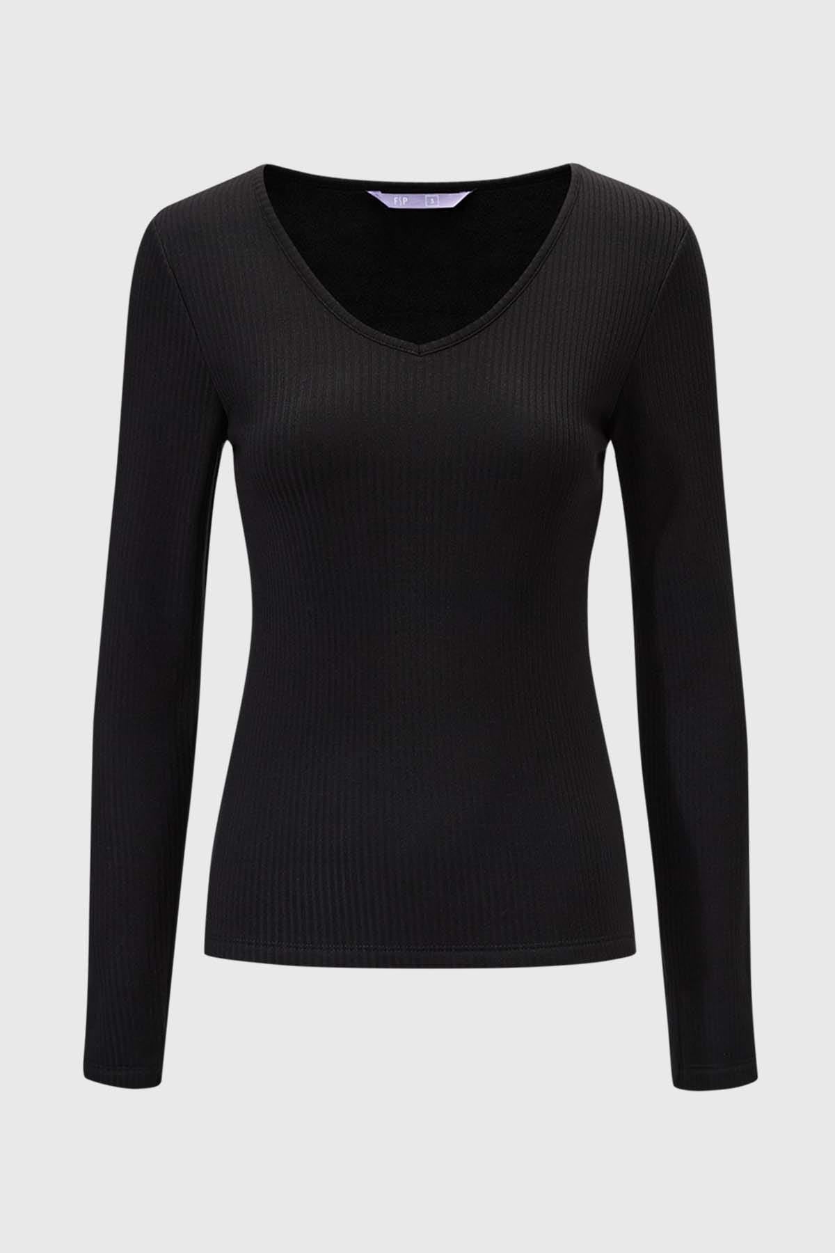 Camiseta Mujer Térmica Mujer Negro