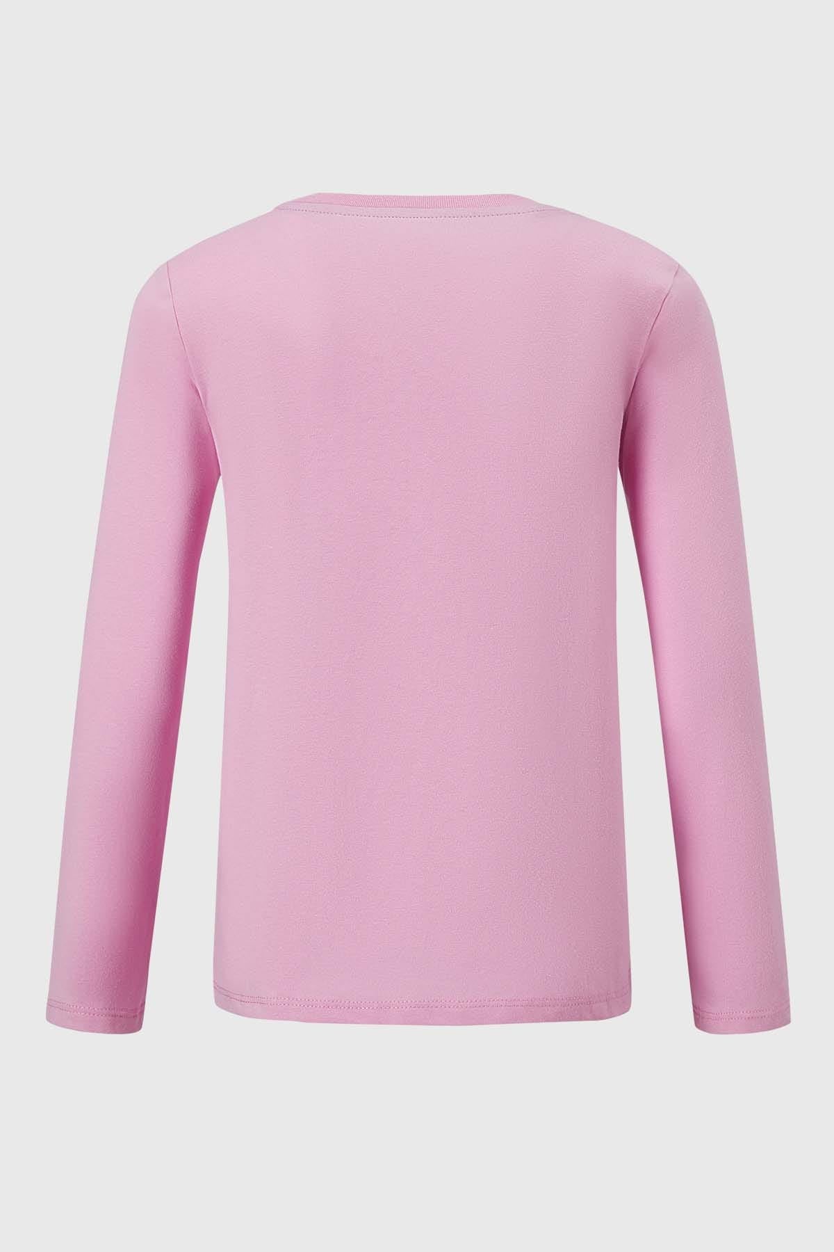 Polera Niña Lentejuelas Rosado
